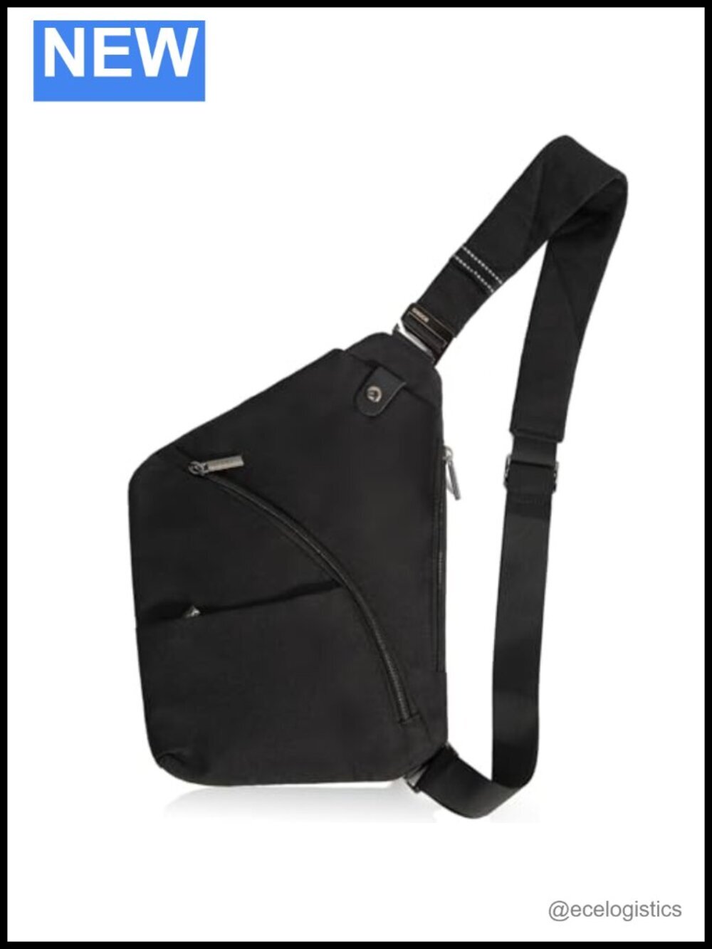 Water-Resistant Anti Theft Crossbody Sling Bag with RFID, Nylon, Travel Hiking